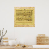 Handel's "Messiah" in de hand van Beethoven Poster (Keuken)