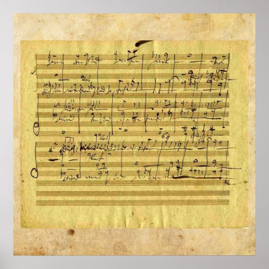 Handel's "Messiah" in de hand van Beethoven Poster (Voorkant)