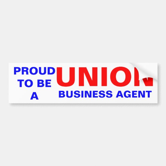HANDELSBEMIDDELAAR IN DE UNIE BUMPERSTICKER (Voorkant)