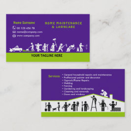 Handelsbemiddeling, huisonderhoud en gradenzorg visitekaartje