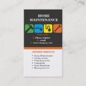 Handelsbemiddeling, huisonderhoud visitekaartje (Voorkant)