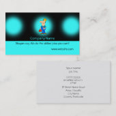 Handelsbemiddeling in blauwe spotlight-effect voor visitekaartje (Voorkant / Achterkant)