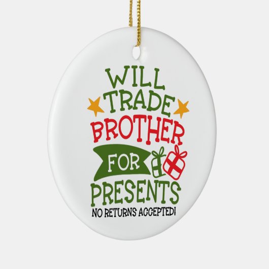 Handelsbemiddeling in Cadeaus | Aangepaste fotofin Keramisch Ornament (Rechts)