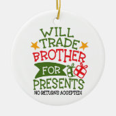 Handelsbemiddeling in Cadeaus | Aangepaste fotofin Keramisch Ornament (Voorkant)