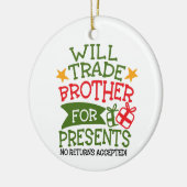 Handelsbemiddeling in Cadeaus | Aangepaste fotofin Keramisch Ornament (Links)