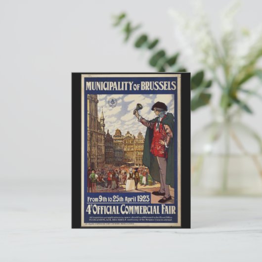  handelsbeurs te Brussel Briefkaart (Staand voorkant)