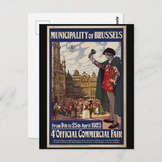  handelsbeurs te Brussel Briefkaart (Voorkant / Achterkant)