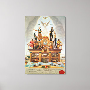 HandelsEmbleem van de Geallieerde Vereniging Canvas Afdruk