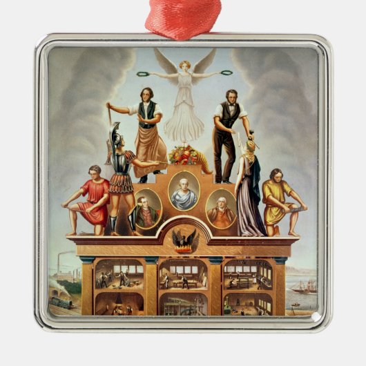 HandelsEmbleem van de Geallieerde Vereniging Metalen Ornament (Voorkant)