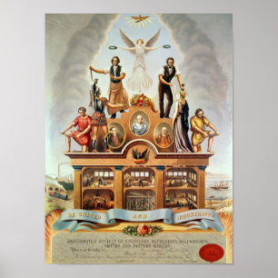 HandelsEmbleem van de Geallieerde Vereniging Poster