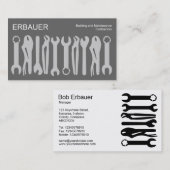 Handelsgereedschap - Grijze hoeden Visitekaartje (Voorkant / Achterkant)