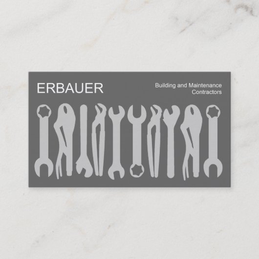 Handelsgereedschap - Grijze hoeden Visitekaartje (Voorkant)