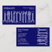 Handelsinstrumenten - Blauwe shadden Visitekaartje (Voorkant / Achterkant)