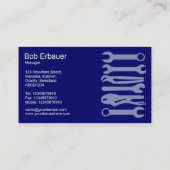 Handelsinstrumenten - Blauwe shadden Visitekaartje (Achterkant)
