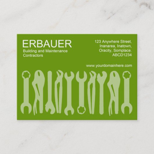 Handelsinstrumenten (Chubby) - Shades of Green Visitekaartje (Voorkant)