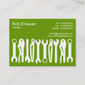 Handelsinstrumenten (Chubby) - wit op groen Visitekaartje (Achterkant)