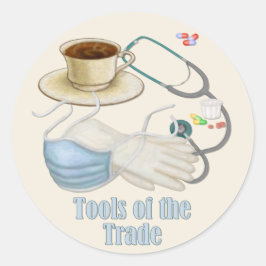 Handelsinstrumenten Ronde Sticker