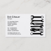 Handelsinstrumenten - wit op Blauwgroen Visitekaartje (Achterkant)