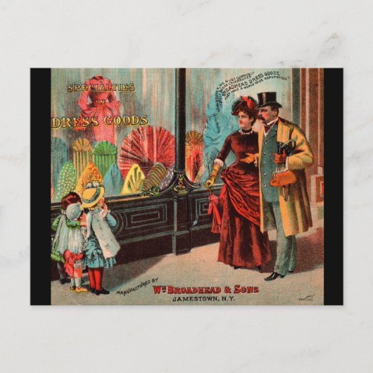 Handelskaart William Broadhead & Sons-kledingartik Briefkaart (Voorkant)