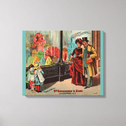 Handelskaart William Broadhead & Sons-kledingartik Canvas Afdruk (Voorkant)