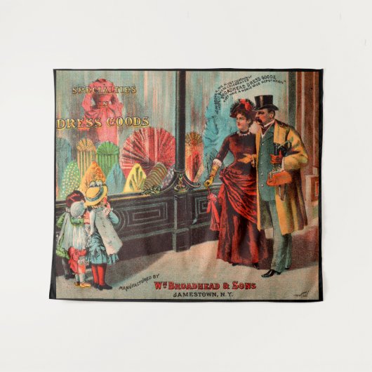 Handelskaart William Broadhead & Sons-kledingartik Wandkleed (Voorkant (horizontaal))