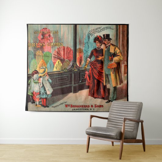 Handelskaart William Broadhead & Sons-kledingartik Wandkleed (In Situ (horizontaal))