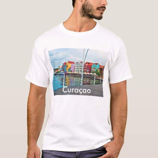 Handelskade Curacao uitzicht vanaf pontonbrug T-shirt (Voorkant)
