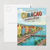 Handelskade, Willemstad Waterfront Curaçao Briefkaart (Voorkant / Achterkant)