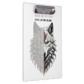 Handelsleven | Witte wolf vooraan | Zwarte wolf Klembord (Rechts)