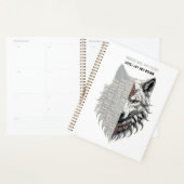 Handelsleven | Witte wolf vooraan | Zwarte wolf Planner (Display)