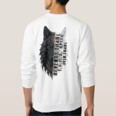 Handelsleven | Witte wolf vooraan | Zwarte wolf Trui (Achterkant)