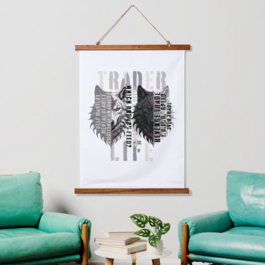 Handelsleven | Wolf | Beide kanten Hangend Wandkleed (Woonkamer)