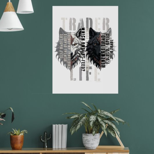 Handelsleven | Wolf | Beide kanten Poster (Woonkamer 1)