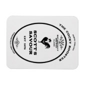 Handelsmerk, de eigenwijze haan, aanpasbaar magneet (Horizontaal)