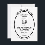 Handelsmerk, de eigenwijze haan, aanpasbaar notitiekaartje<br><div class="desc">Merklabel,  de haan,  pas dit product aan om te gebruiken voor verjaardagen,  afstuderen of andere feesten</div>