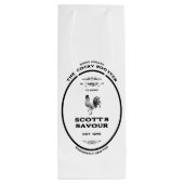 Handelsmerk, de eigenwijze haan, aanpasbaar wijn cadeautas (Achterkant)