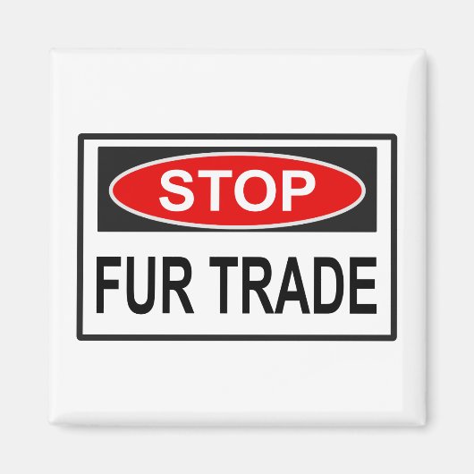 Handelsmerk stoppen rood magneet (Voorkant)