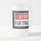 Handelsmerk stoppen rood matglas bierpul (Voorkant rechts)