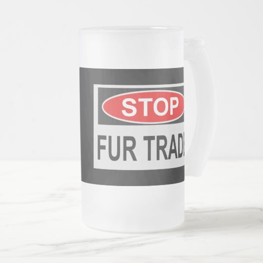 Handelsmerk stoppen rood matglas bierpul (Voorkant rechts)