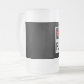 Handelsmerk stoppen rood matglas bierpul (Voorkant links)