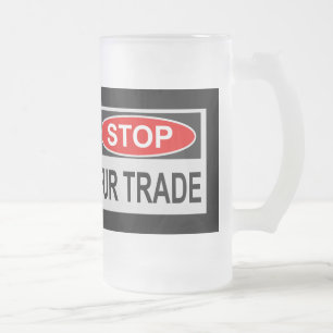Handelsmerk stoppen rood matglas bierpul