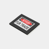 Handelsmerk stoppen rood post-it® notes (Schuin)