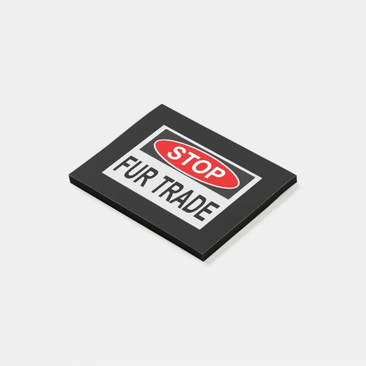 Handelsmerk stoppen rood post-it® notes (Schuin)