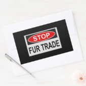 Handelsmerk stoppen rood rechthoekige sticker (Envelop)