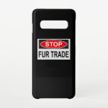 Handelsmerk stoppen rood samsung galaxy s10 hoesje<br><div class="desc">Stop de handel. Elke pelsfoier heeft bloed op zijn handen. Zeg nee tegen bont! Fur is moord. Antipelsvormig ontwerp met slogan tegen voetganger. Opkomen voor dierenrechten en dierenbescherming.</div>