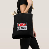 Handelsmerk stoppen rood tote bag (Dichtbij)