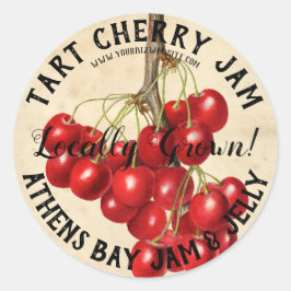 handelsmerk Tart Cherry Jam Ronde Sticker
