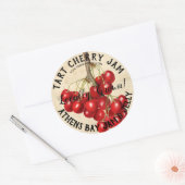  handelsmerk Tart Cherry Jam Ronde Sticker (Envelop)