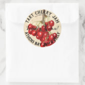  handelsmerk Tart Cherry Jam Ronde Sticker (Tas)