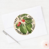  handelsmerk Tart Cherry Jam Ronde Sticker (Envelop)